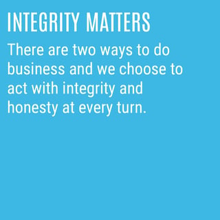 Our Culture Code - Integrity Matters