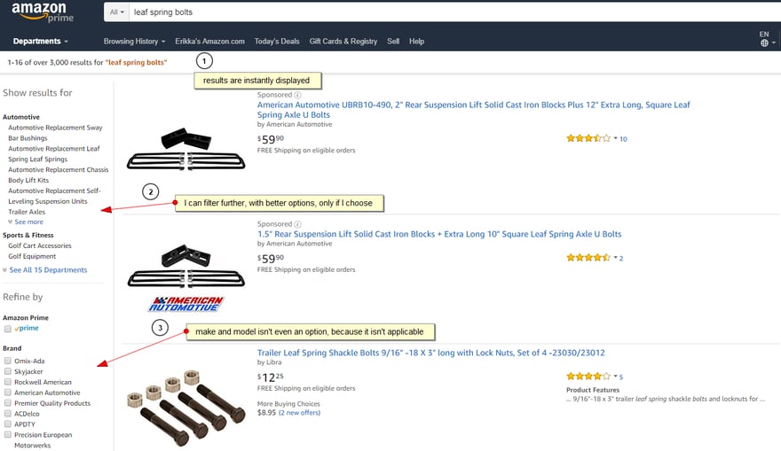 amazon search result page