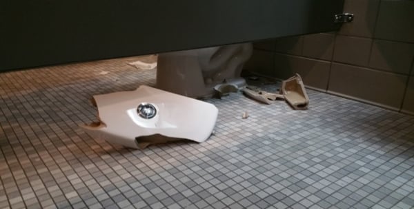 broken toilet