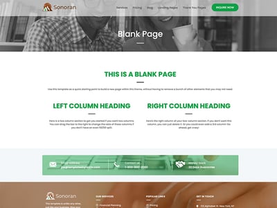 Blank Page - Two Columns