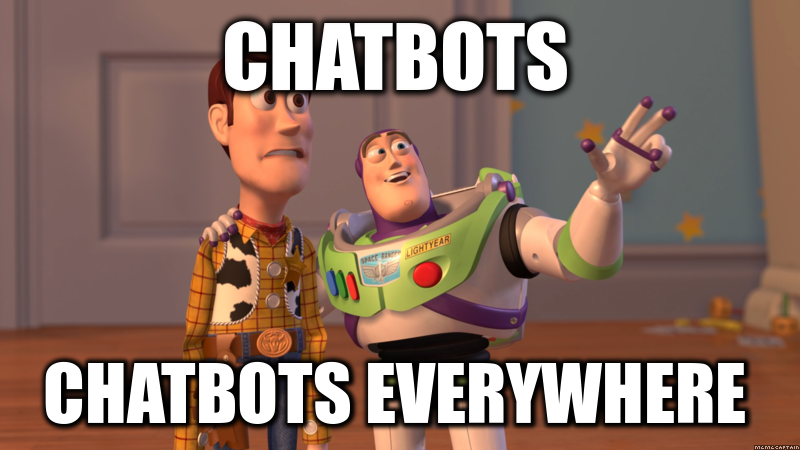 chatbots, chatbobts everywhere meme