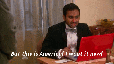 Tom Haverford I want it now gif