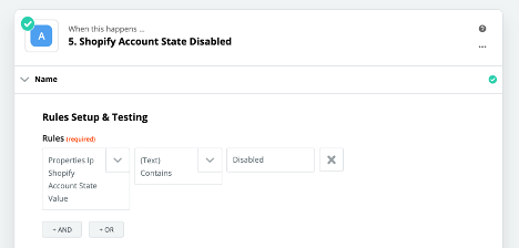 ahopify state disabled